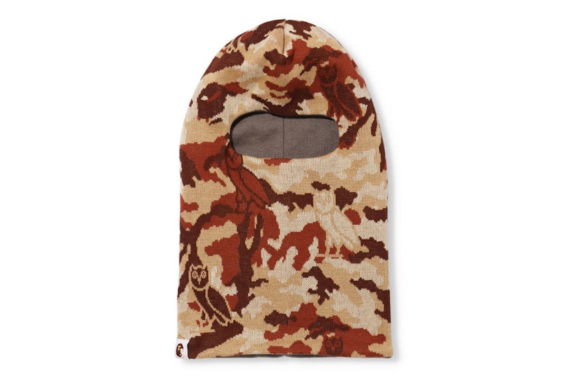 BAPE x OVO Woodland Camo Shark Reversible Balaclava Grey - FW21 - US