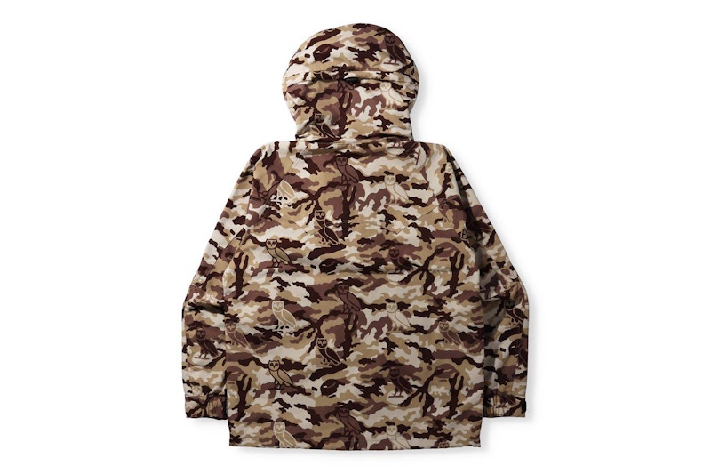 BAPE x OVO Woodland Camo Snowboard Jacket Beige Men's - FW21 - US