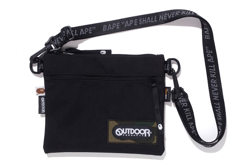 Bape shoulder bag black sale