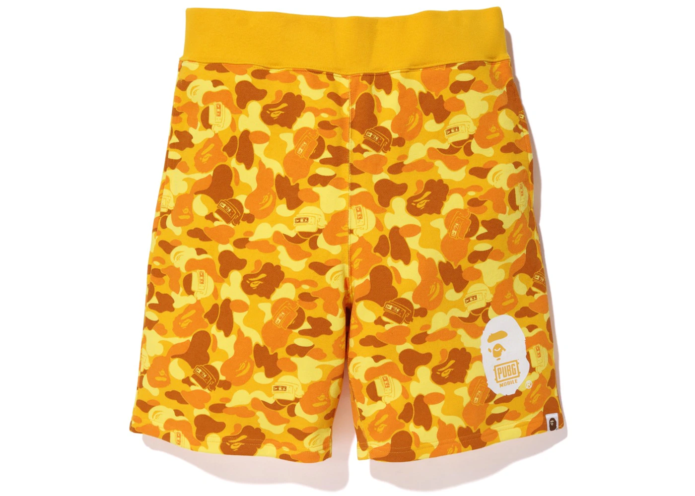 BAPE x PUBG Sweat Shorts Orange Men's FW19 US - Main Image