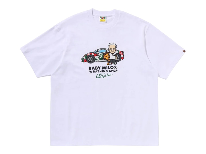 BAPE x Pagani Baby Milo Relaxed Fit Tee White Men's - US