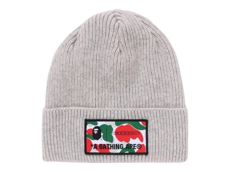 BAPE x Pagani Logo Beanie Grey Men's - US