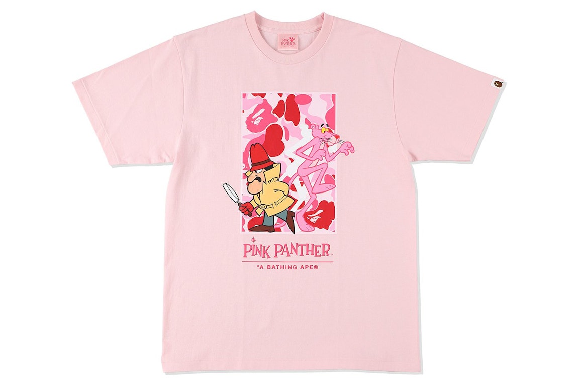 Pre-owned Bape X Pink Panther Abc Camo Wall Tee Pink
