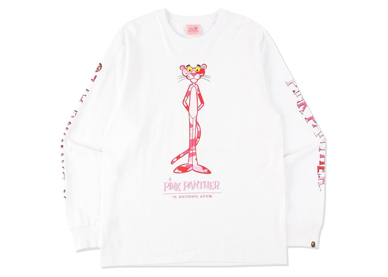 BAPE x Pink Panther Long Sleeve Tee White Men's - FW21 - US