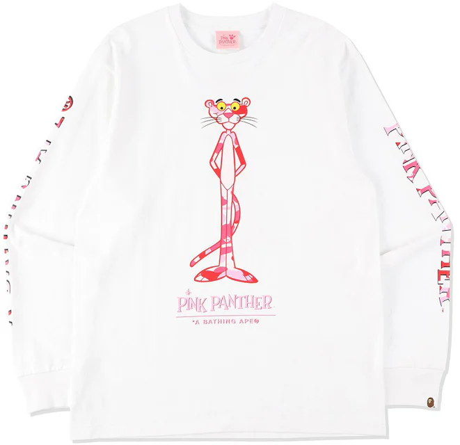 BAPE x Pink Panther Long Sleeve Tee White Men's - FW21 - US