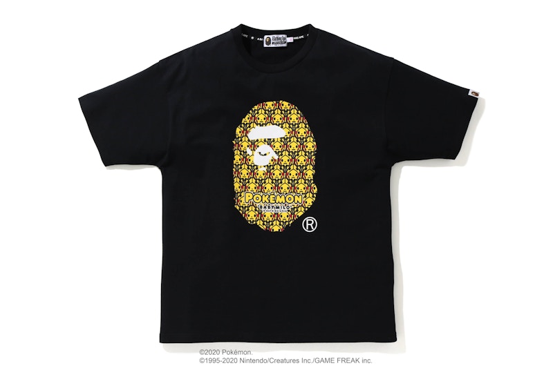 Pre-owned Bape Women's  X Pokemon Oversized Ladies Ape Head Tee Shirt #1 In Black