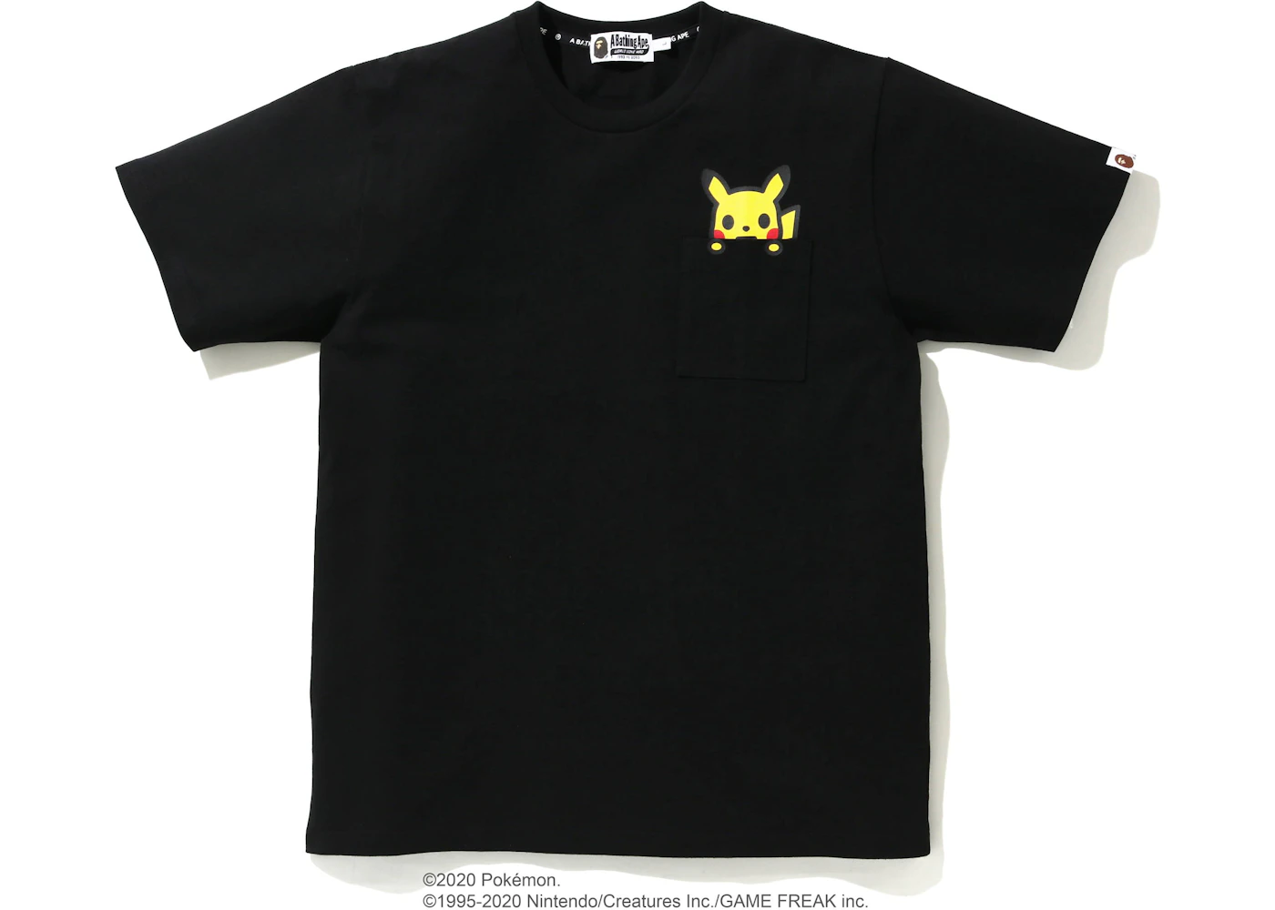 Bape X Pokemon Pikachu Pocket Tee Black Fw Us Bape X Pokemon Pikachu Pocket Tee Black Fw Us