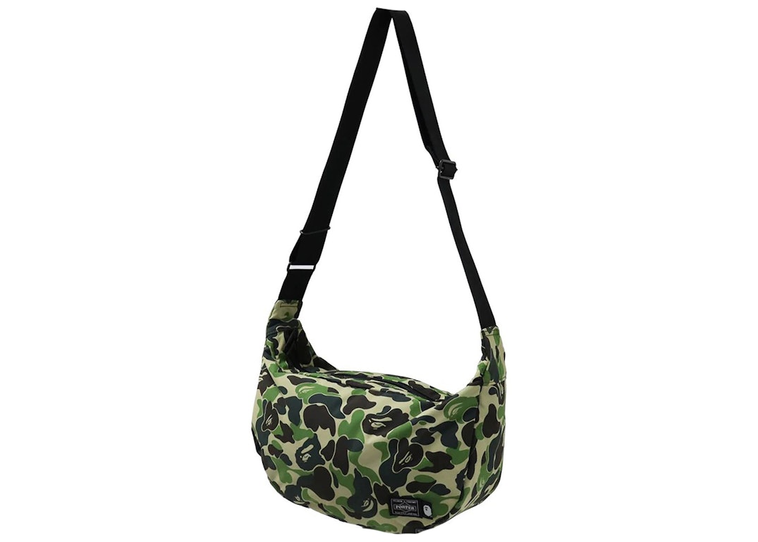 Pre-owned Bape X Porter Abc Camo Shoulder Bag Green