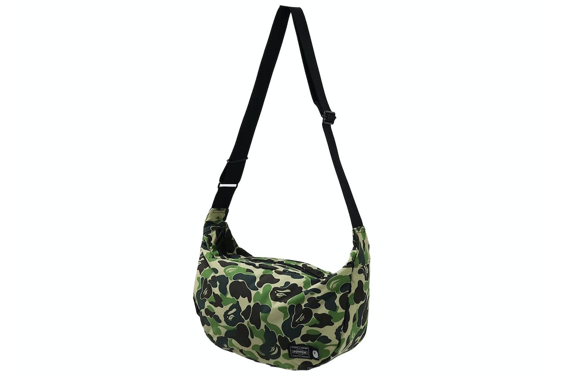 Pre-owned Bape X Porter Abc Camo Shoulder Bag Green