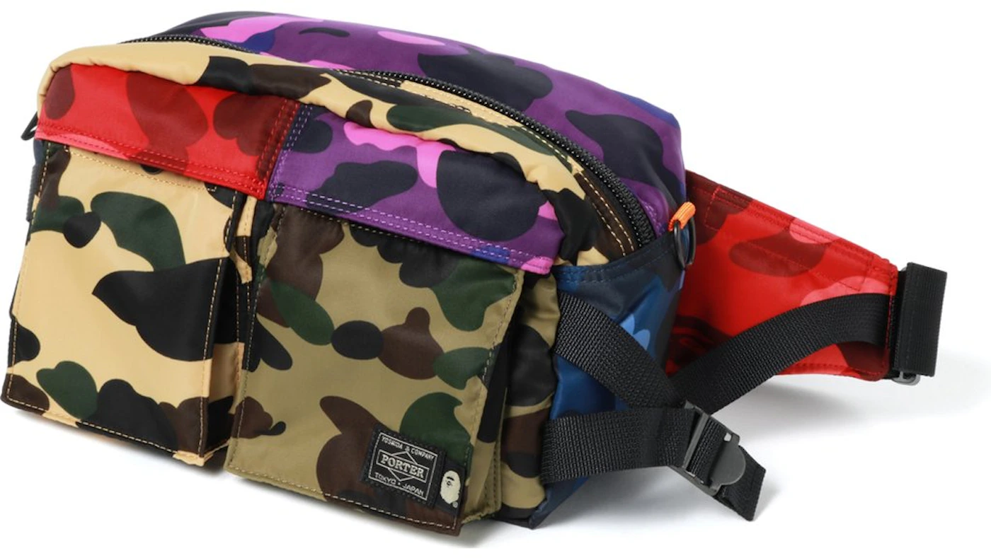 BAPE x Porter Color Camo Waist Bag Black - SS21 - US