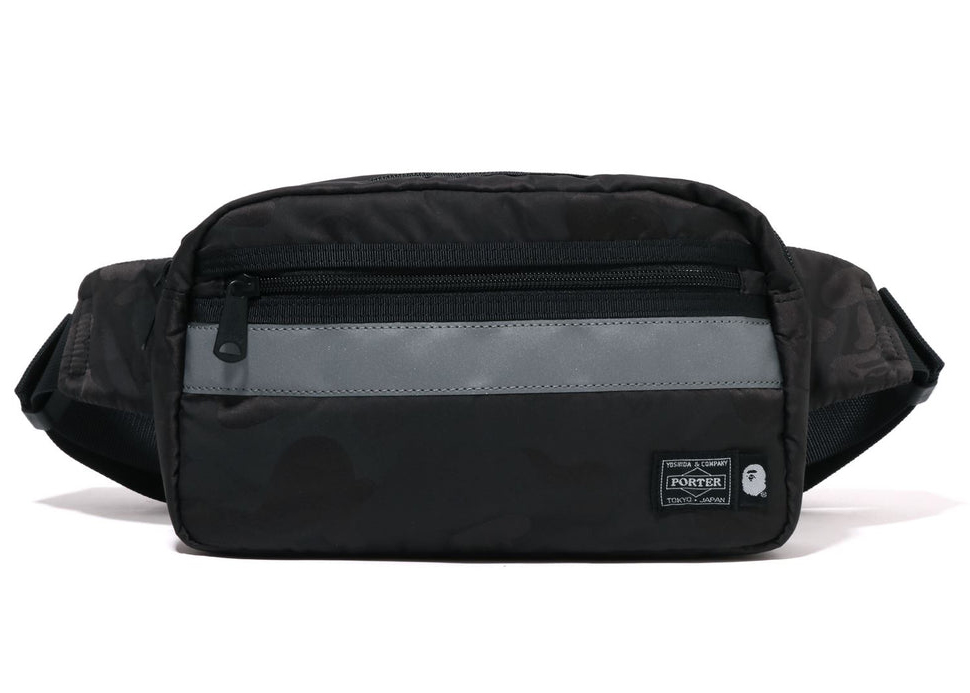 BAPE x Porter Solid Camo Waist Bag Black - SS23 - US