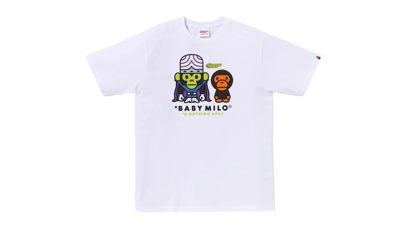BAPE x Power Puff Girls Baby Milo Mojo Jojo Tee White Men's - FW25