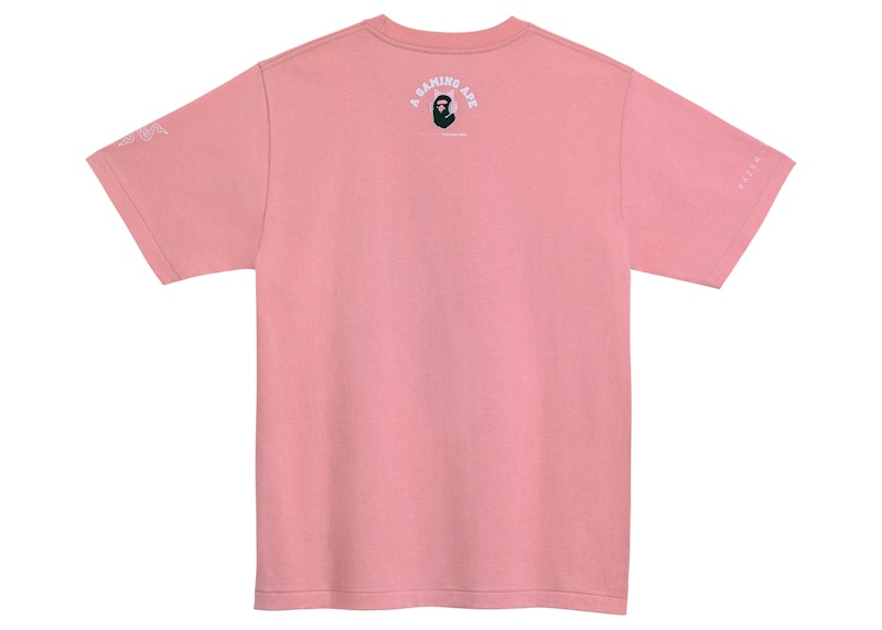 BAPE x Razer NEon Camo Ape Head Tee Pink