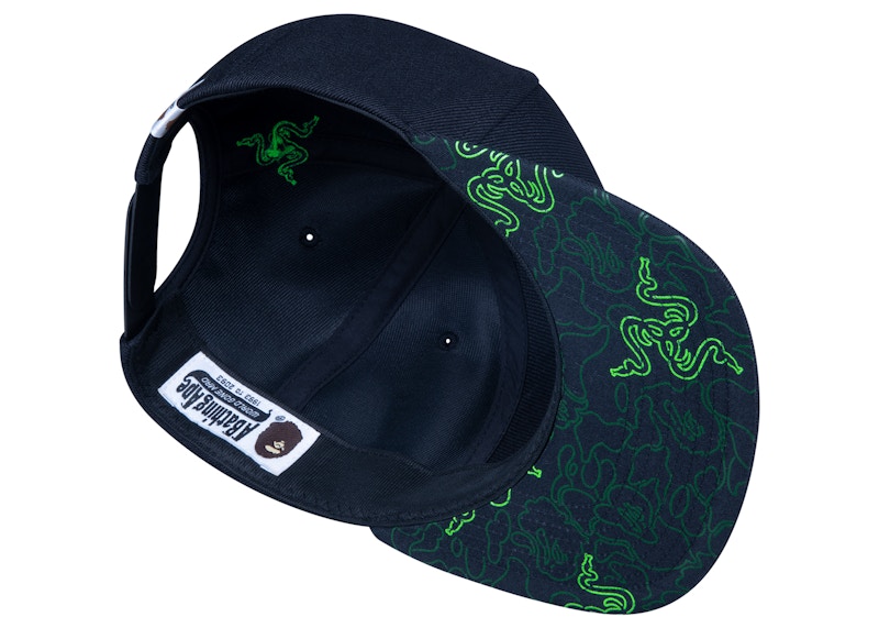 BAPE x Razer Snapback Cap Black Green - SS22 - US