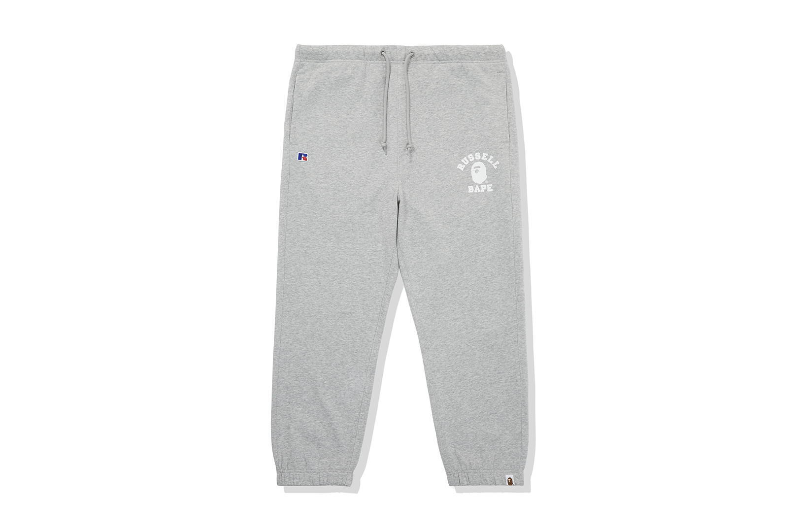 BAPE x Russell College Sweatpants Gray Men's - FW20 - US