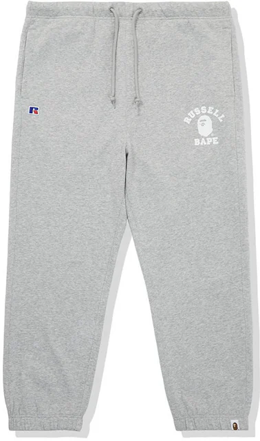 BAPE x Russell College Sweatpants Gray Men's - FW20 - US