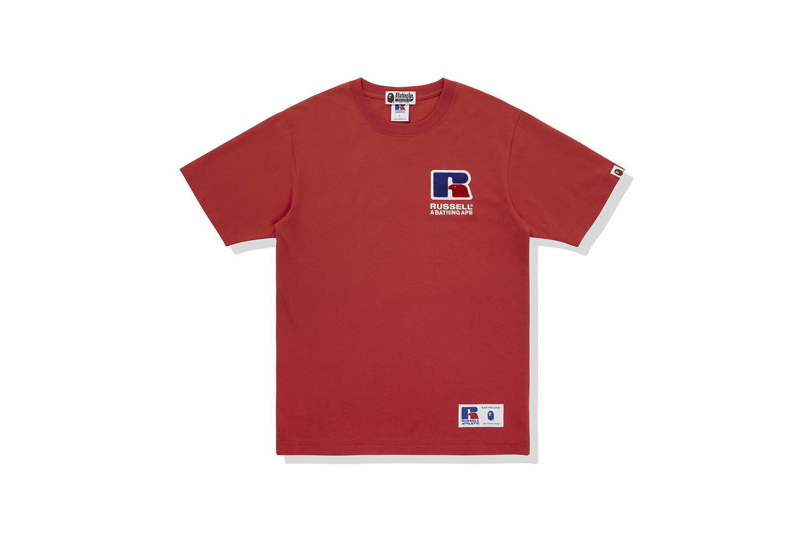 BAPE x Russell College Tee Red Men's - FW20 - US