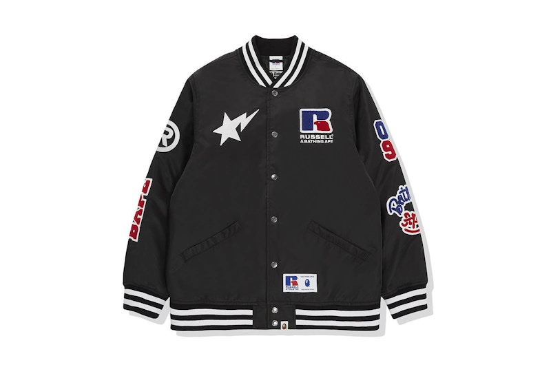 BAPE x Russell College Varsity Jacket Black Men's - FW20 - US