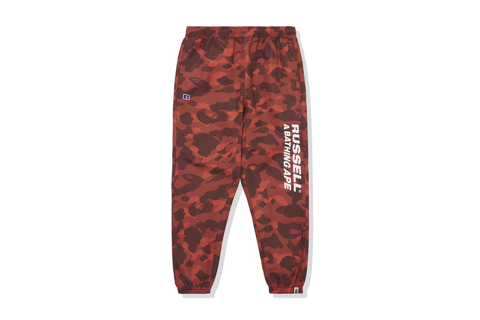 BAPE x Russell Color Camo Track Pants Red Men's - FW20 - US