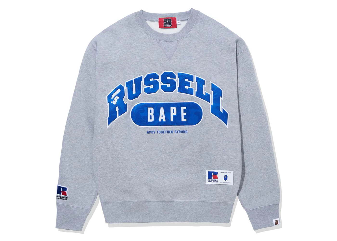 BAPE x Russell Crewneck Sweater Blue Men's - FW23 - US
