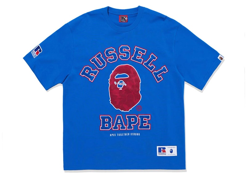 BAPE x Russell Tee Blue Men's - FW23 - US