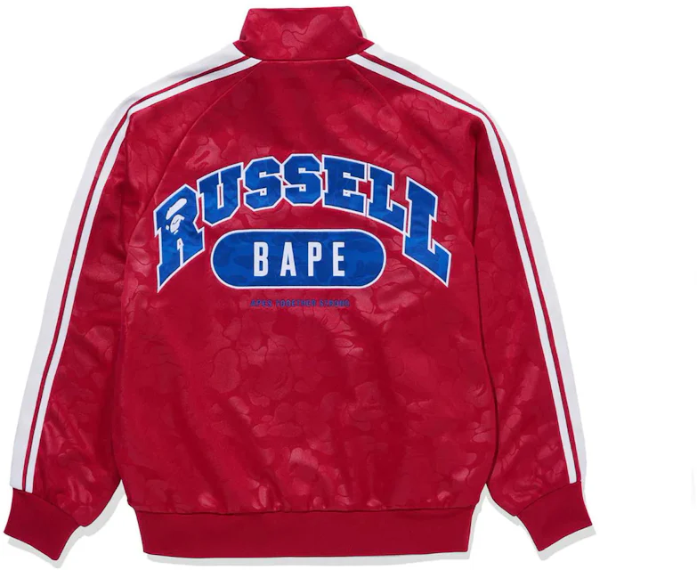 BAPE x Russell Track Jacket Red Men's - FW23 - US