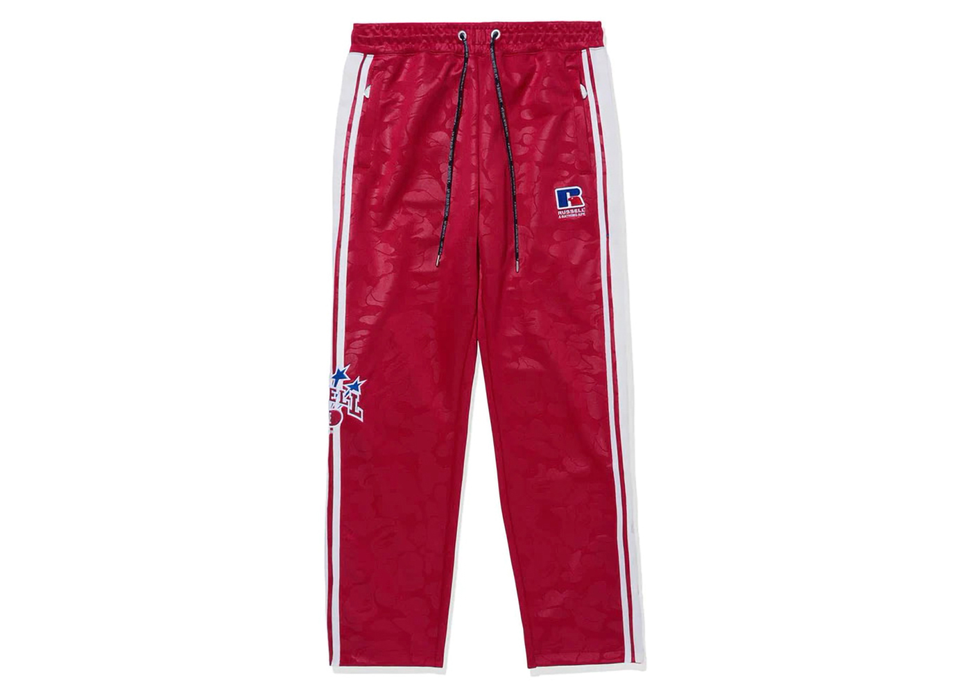 BAPE x Russell Track Pants Red Men's - FW23 - US
