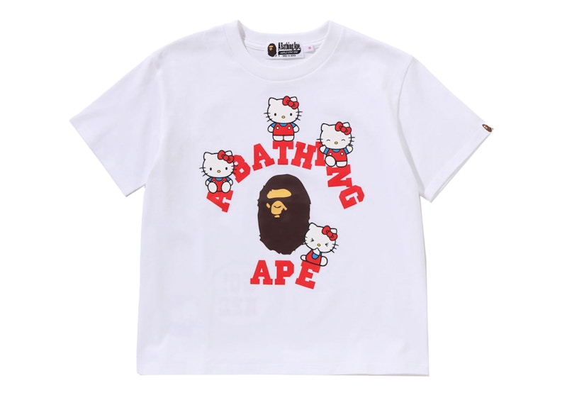 Bape Sanrio College Mini Tee サンリオ キティ BAPE x Sanrio Characters Hello Kitty College Mini Tee (Ladies