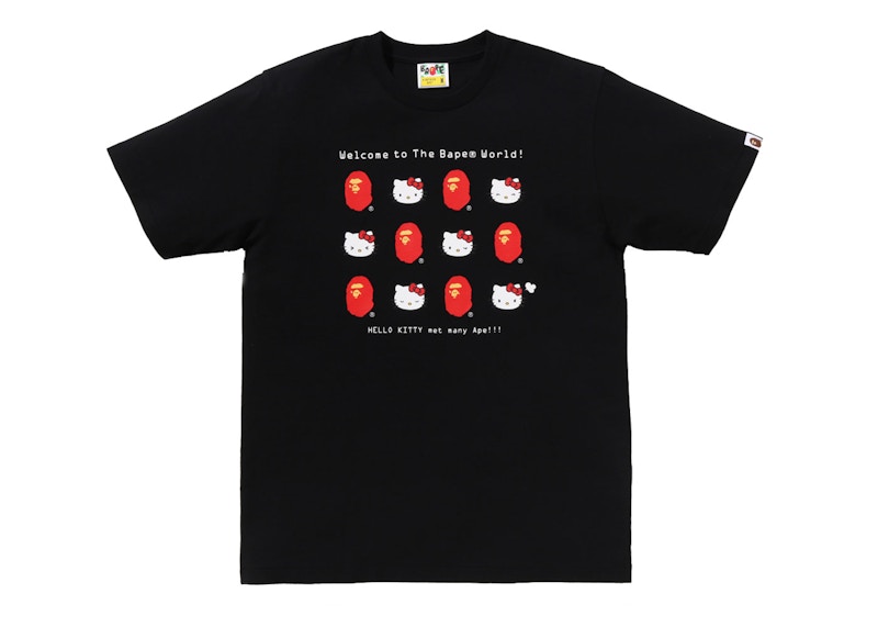 BAPE x Sanrio Characters Hello Kitty Welcome To The Bape World Tee