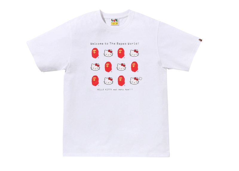 BAPE x Sanrio Characters Hello Kitty Welcome To The Bape World Tee