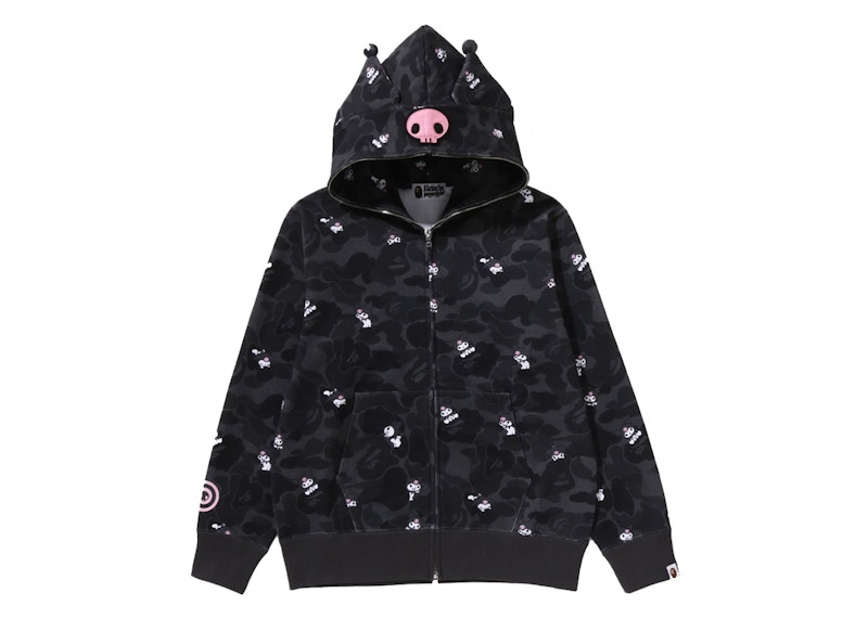 BAPE x Sanrio Characters Kuromi Camo Full Zip Hoodie (Ladies