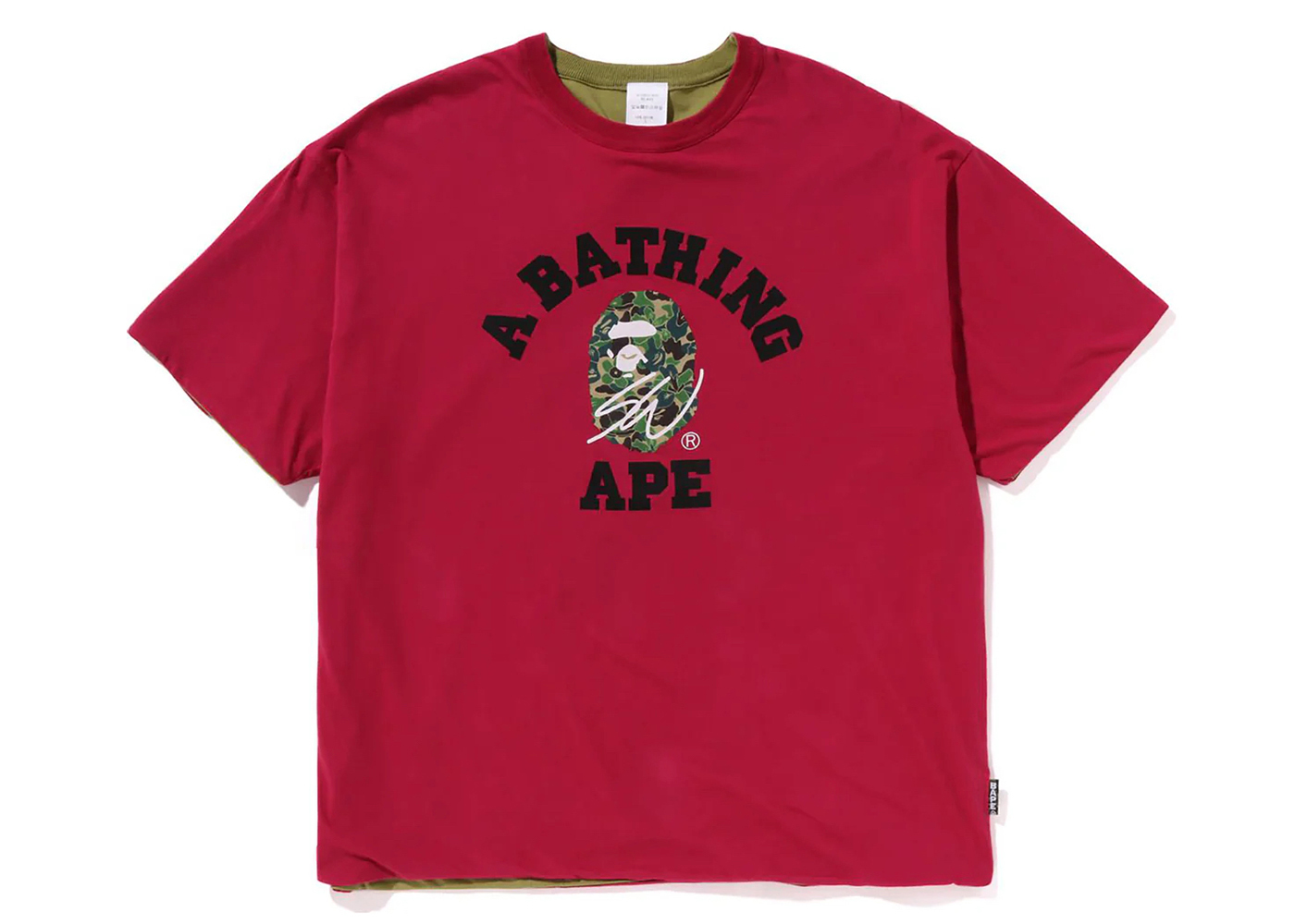 BAPE x Sean Wotherspoon Reversible Tee Burgundy