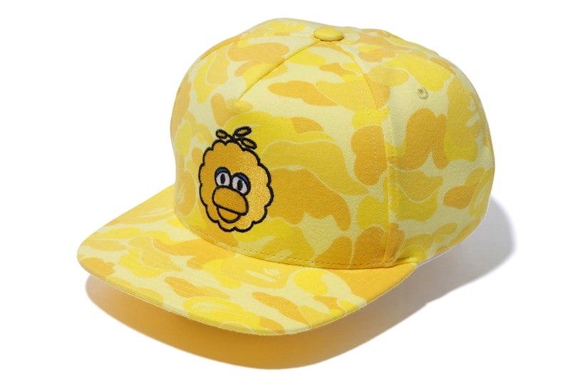 BAPE x Sesame Street ABC Camo Big Bird Snap Back Cap Yellow Men's