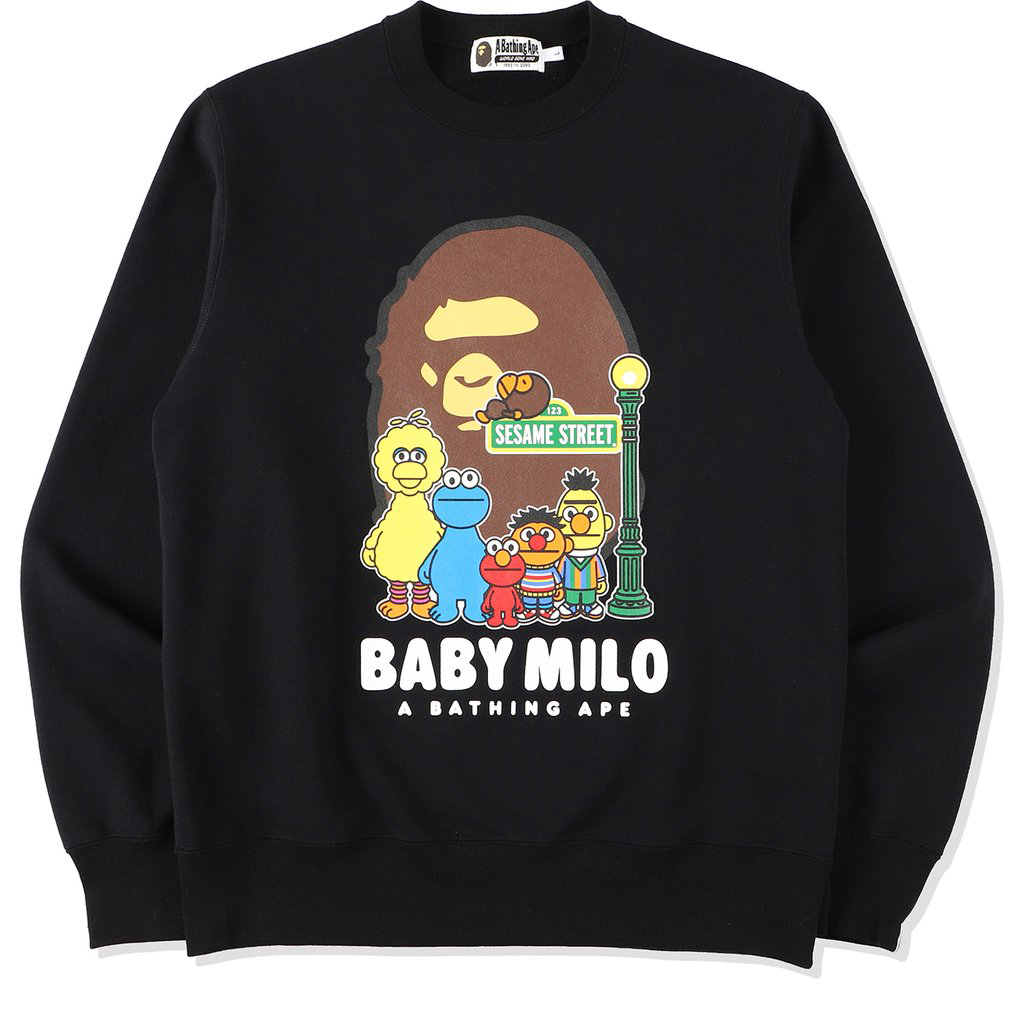 BAPE x Sesame Street Crewneck Black Men's - SS21 - US