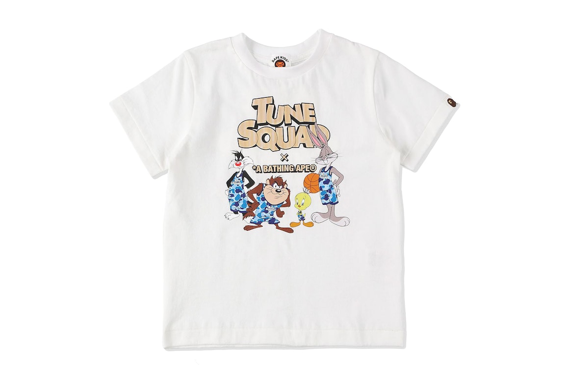 Pre-owned Bape X Space Jam Tune Squad Tee White