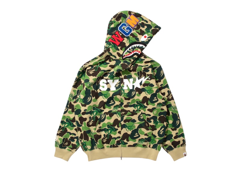 BAPE x Spotify x Central Cee Camo Shark Full Zip Hoodie Green