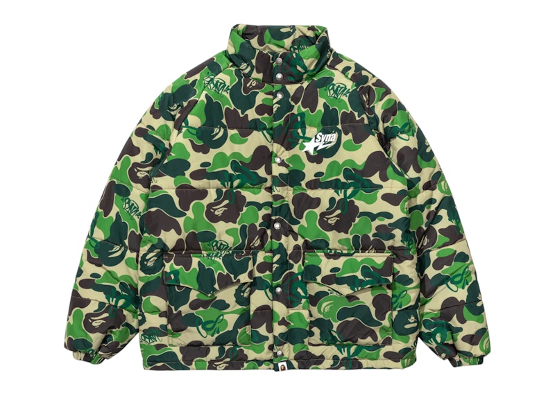 BAPE x Spotify x Central Cee Puffer Jacket Green Men's - FW25 - US