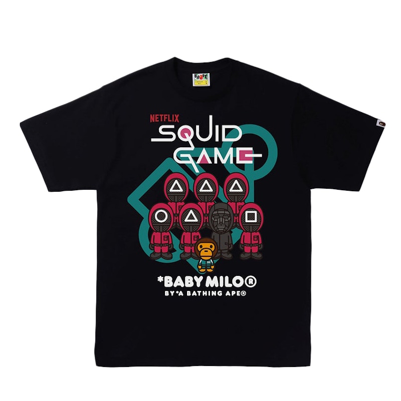 BAPE x Squid Game Baby Milo Tee Black Men's - SS22 - US