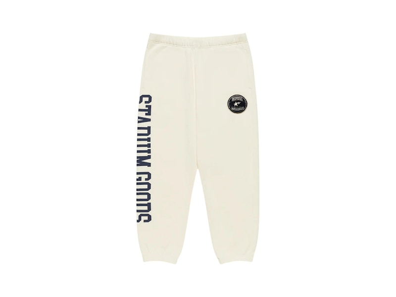 Pre-owned Bape Men's X Stadium Goods Sweatpants In Ivory In White