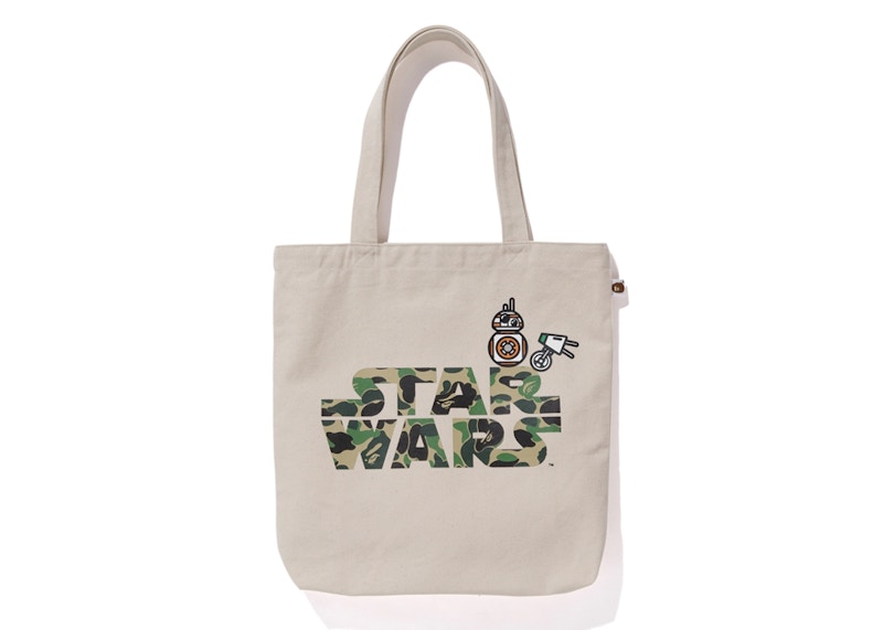 BAPE x Star Wars BB-8 & D-O Tote Bag Ivory - FW19 - US