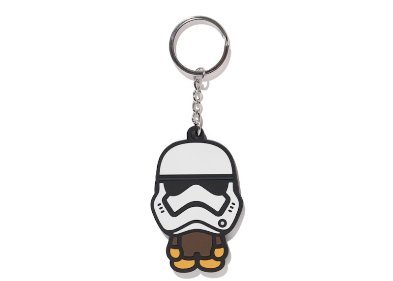 Pre-owned Bape X Star Wars First Order Mask Keychain In White