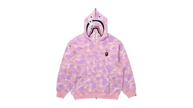 BAPE x Stray Kids Lee Know Shark Full Zip Hoodie Pink Men's - FW25