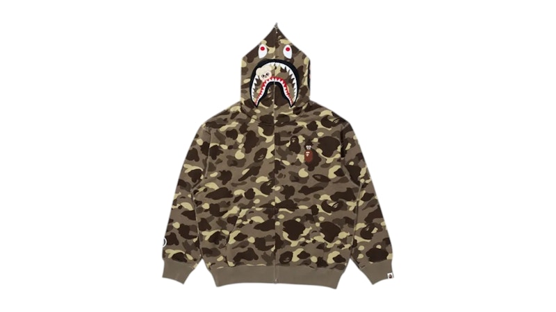 BAPE x Stray Kids Seungmin Shark Full Zip Hoodie Brown Men's