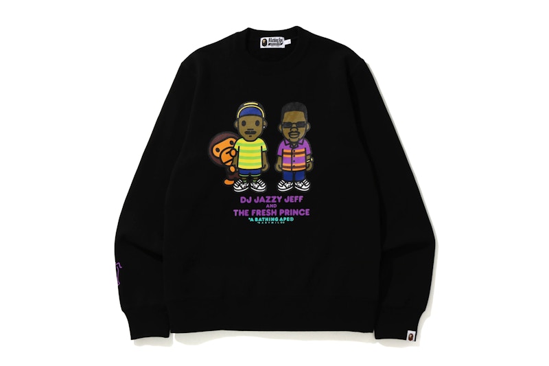 BAPE x The Fresh Prince & Dj Jazzy Jeff Baby Milo Crewneck Black 