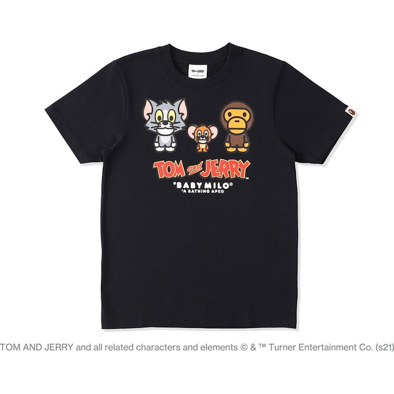 Pre-owned Bape X Tom And Jerry Baby Milo 2 Womens Tee Black