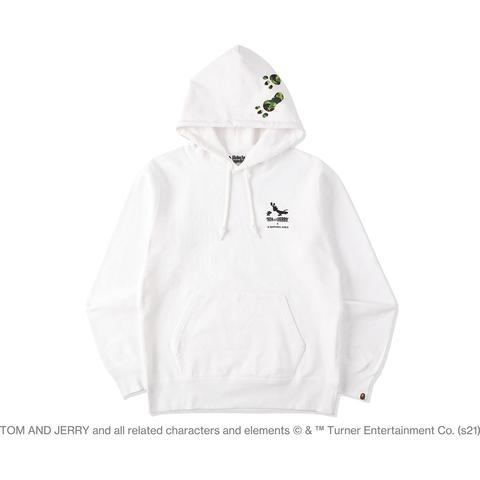 BAPE x Tom and Jerry Footprints Pullover Hoodie White Men's - SS21
