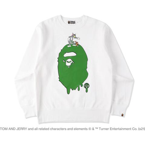 BAPE x Tom and Jerry Painting Crewneck White Men's - SS21 - US