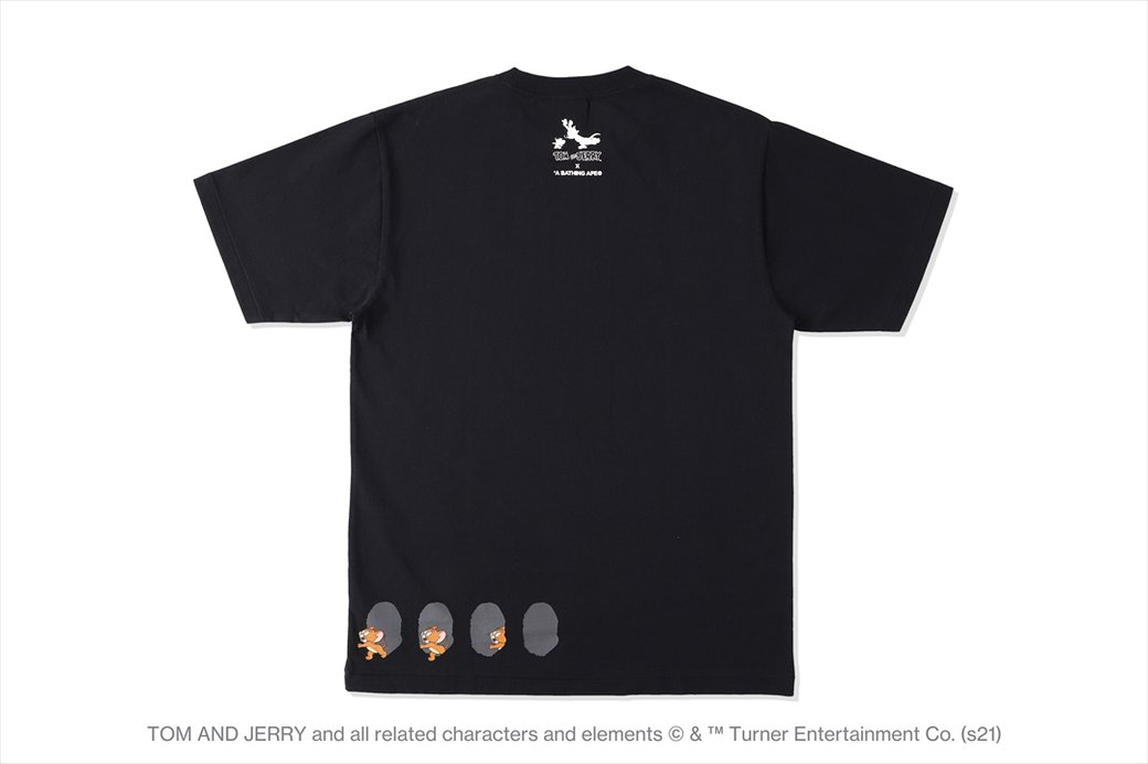 BAPE x Tom and Jerry Tee Black Men's - SS21 - GB