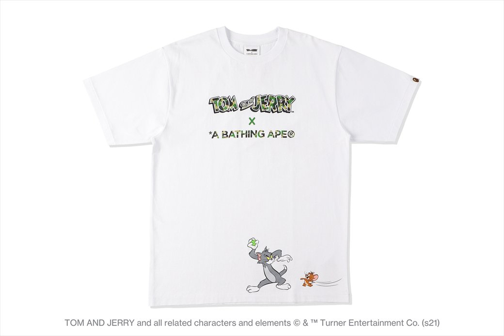 BAPE x Tom and Jerry Tee White 男装- SS21 - CN