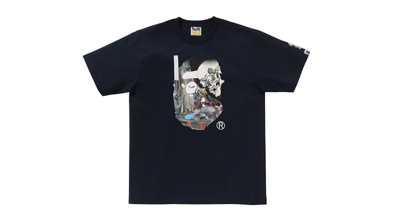 BAPE x Ukiyo-E Ape Head III Tee Navy Men's - FW25 - US
